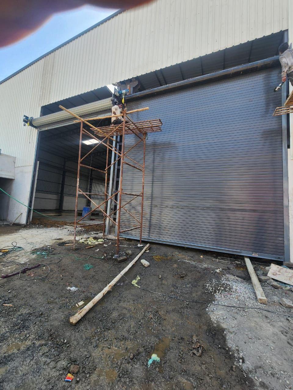 motorised powder coated rolling shutter